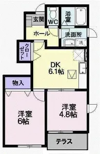チェリーミルA【1階】の間取り
