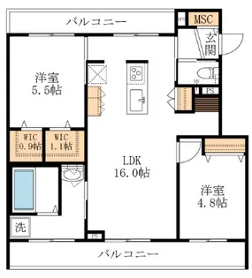 千葉県柏市十余二【マンション】の間取り
