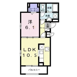 メゾン・ヴァンベールIII【1階】の間取り