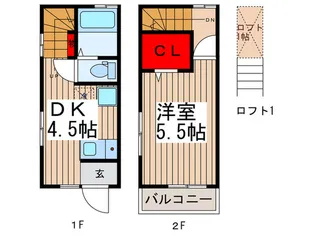 千葉県松戸市栄町2【一戸建】の間取り