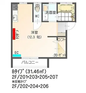 パンダハイツ【2階】の間取り