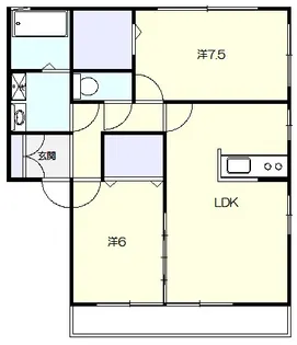 リリーハウス B【2階】の間取り