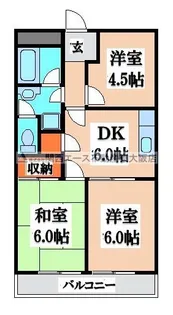 大阪府東大阪市布市町2【マンション】の間取り