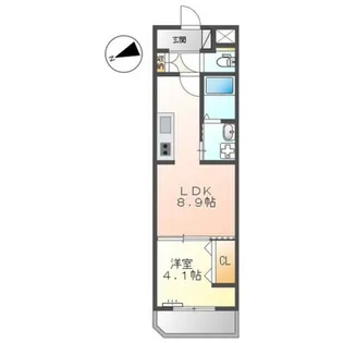 アヴァンティ三篠【1階】の間取り