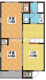 アールグレイ西時津【1階】の間取り