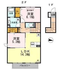 煌(キラメキ)【2階】の間取り