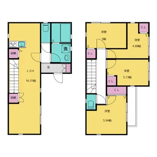 千葉県柏市常盤台【一戸建】の間取り