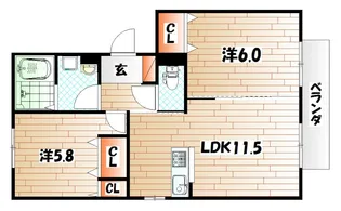 リセーラ【3階】の間取り
