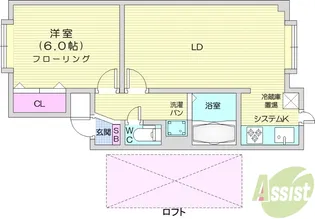 ベルコート市名坂【2階】の間取り