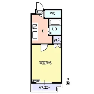 プルミエール若葉【1階】の間取り