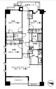 クレマージュ南青山【2階】の間取り