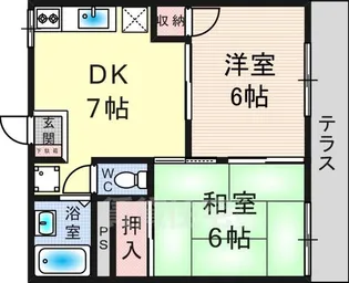 脇屋ハイツ【1階】の間取り