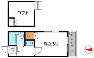 モンリヨン【2階】の間取り