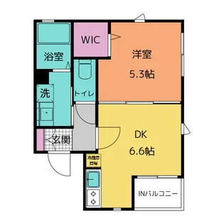 ベルトゥール【1階】の間取り