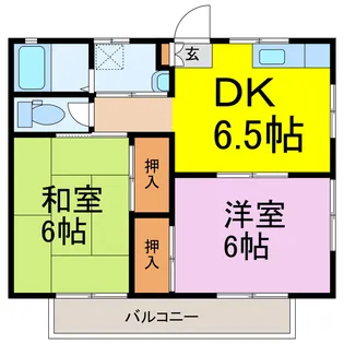 アップルハイツ【2階】の間取り