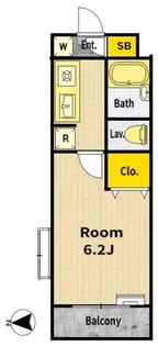 スカイパレス若宮【2階】の間取り