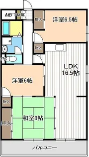 油屋ハイツ中野II【5階】の間取り