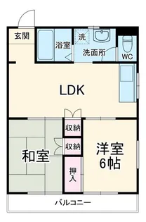 2LDKの間取り画像