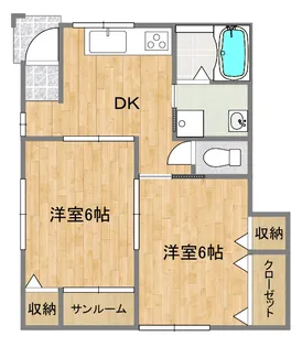 山形県長井市五十川【一戸建】の間取り