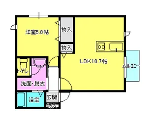 メゾングリシーヌK【2階】の間取り