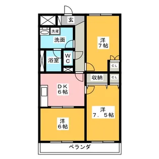 ラ・プランタン【2階】の間取り