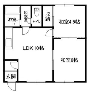 第2コーポ細谷2LDK【2階】の間取り