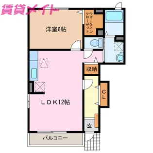 セレーノ スパッツィオI・B【1階】の間取り