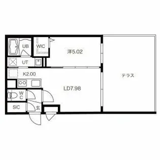 シティレジデンス南13条【1階】の間取り