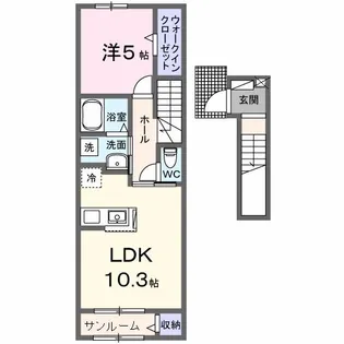 ラ・ルーナ【2階】の間取り