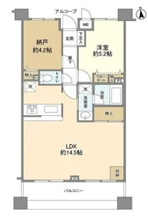 ナイスアーバンステイツ綱島【3階】の間取り