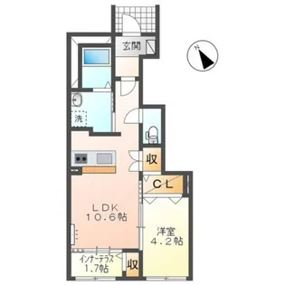 アンビエンテ川内【1階】の間取り