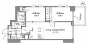 レジデンス渋谷富ヶ谷【4階】の間取り