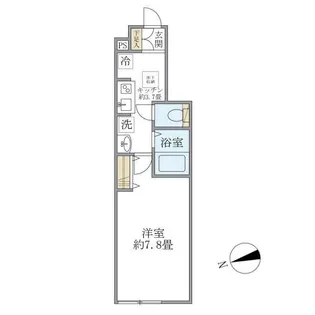 東京都新宿区若葉1【アパート】の間取り