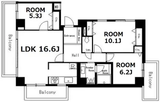 Daiwa Grace Maison 大島II【8階】の間取り