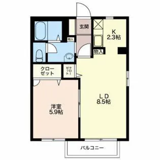 ファシネA【2階】の間取り