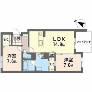 Premias上社【1階】の間取り