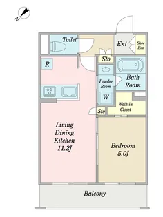 1LDKの間取り画像