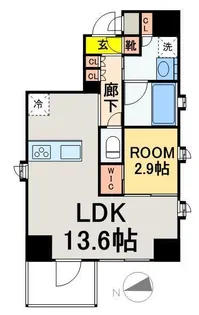 東京都台東区松が谷1【マンション】の間取り