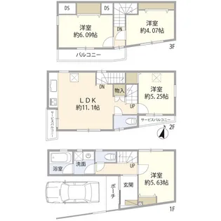 東京都北区赤羽西4【一戸建】の間取り