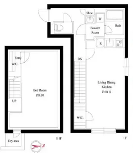 東京都渋谷区神宮前3【マンション】の間取り
