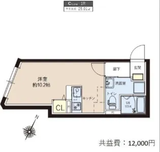 レピュア竹ノ塚レジデンス【3階】の間取り