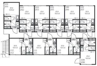 東京都杉並区方南1【アパート】の間取り