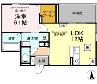 ブルー・コーラル【1階】の間取り