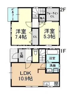 大阪府柏原市法善寺2【一戸建】の間取り