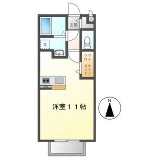 ソレイユI【2階】の間取り