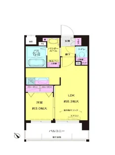 エフ・パルク高宮【8階】の間取り