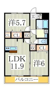 リヴェールA【1階】の間取り
