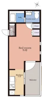 QUENT8111.【4階】の間取り