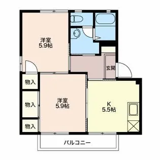 カーサ A【2階】の間取り