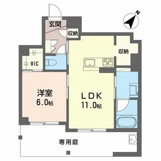 ラヴィータ フェリーチェ【1階】の間取り